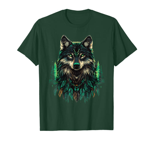 Native American Wolf Indian Chief Native American Pride T-Shirt