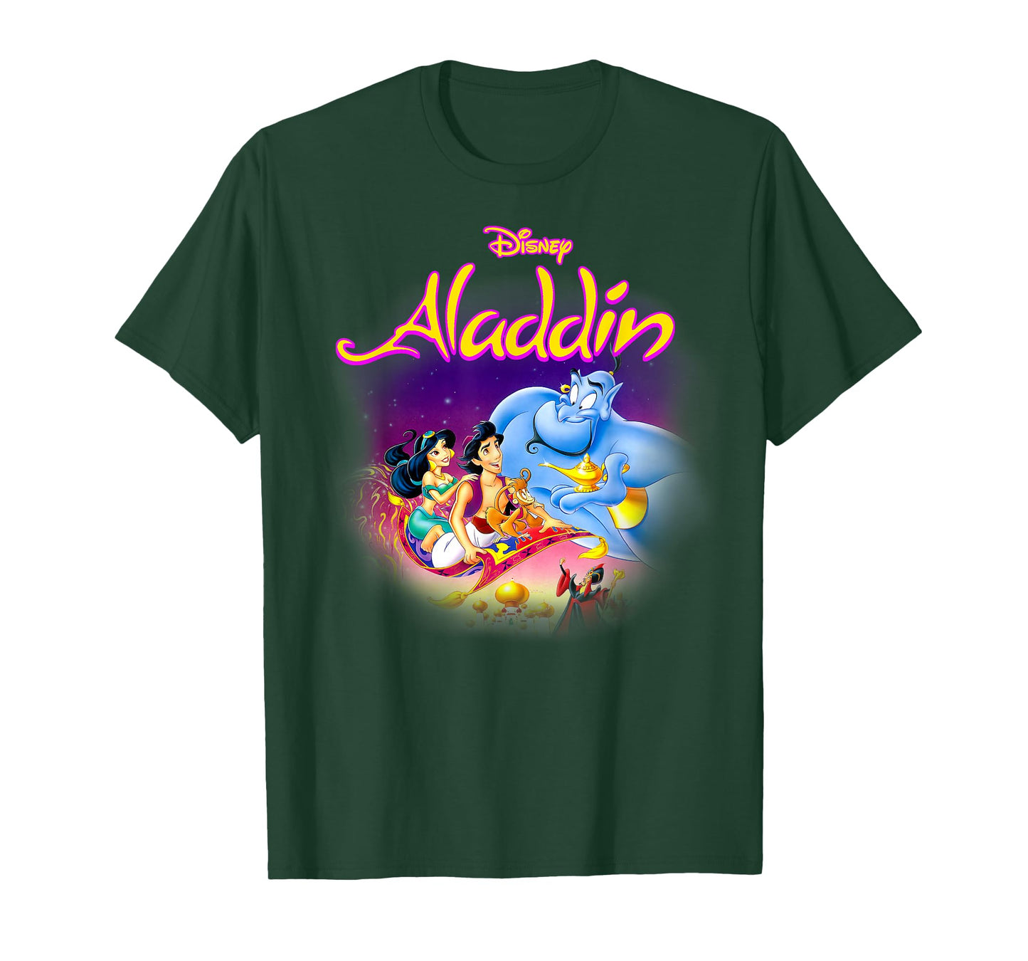 Disney Aladdin Faded Classic Movie Poster T-Shirt