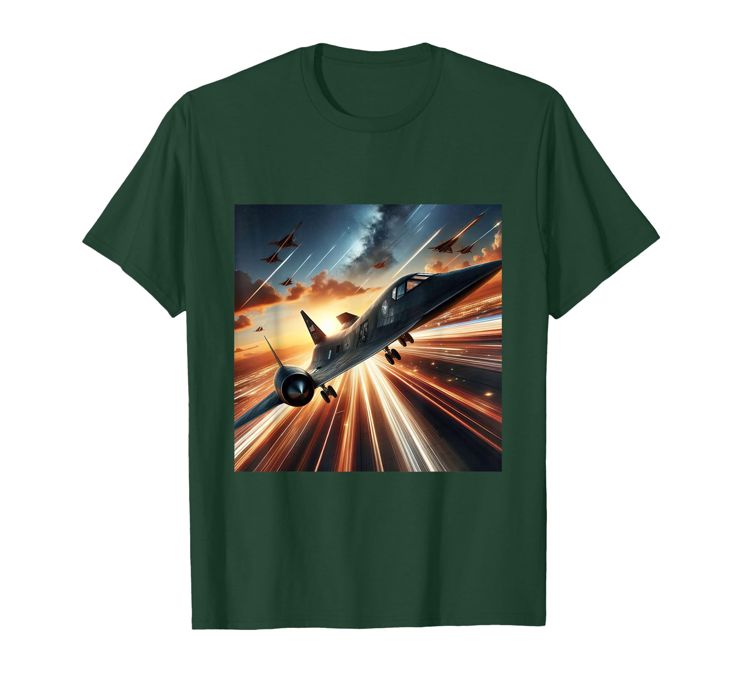 SR 71 Blackbird Fighter Jet Military Aircraft T-Shirt