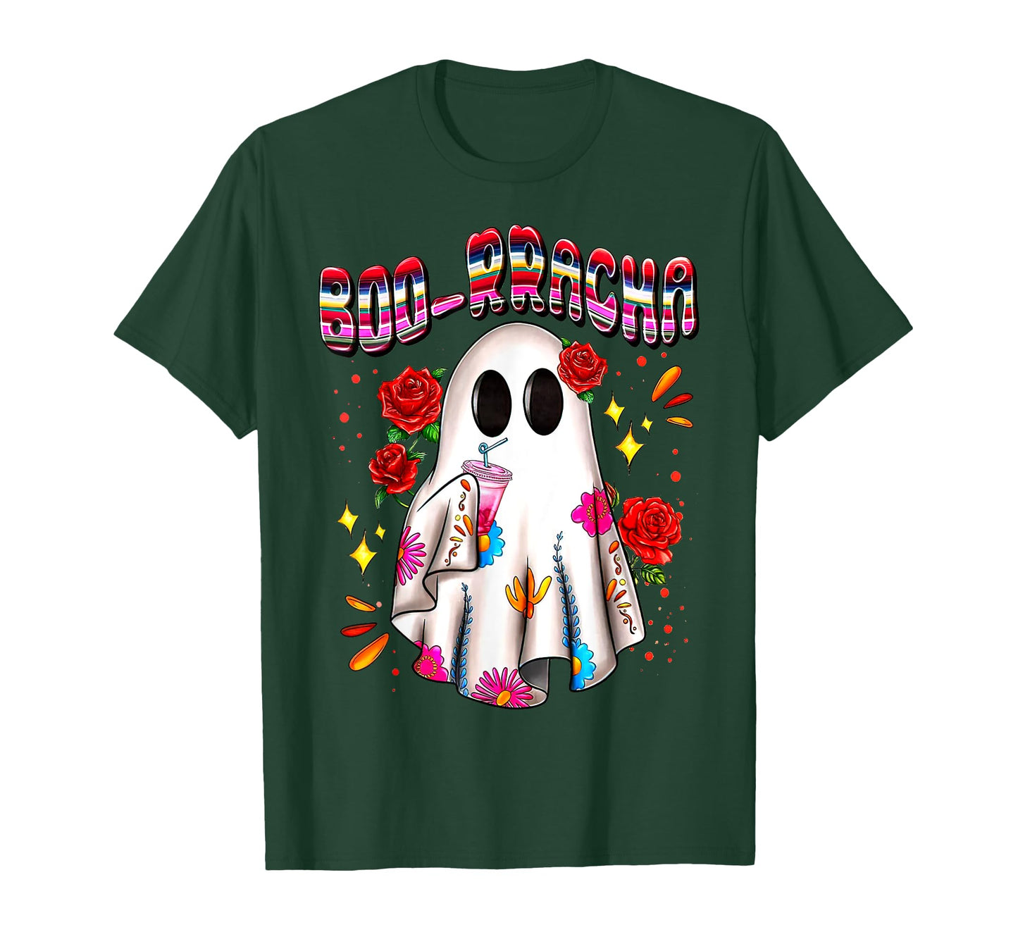 BOO-rracha Serape Ghost, Mexican Serape Ghost Halloween T-Shirt