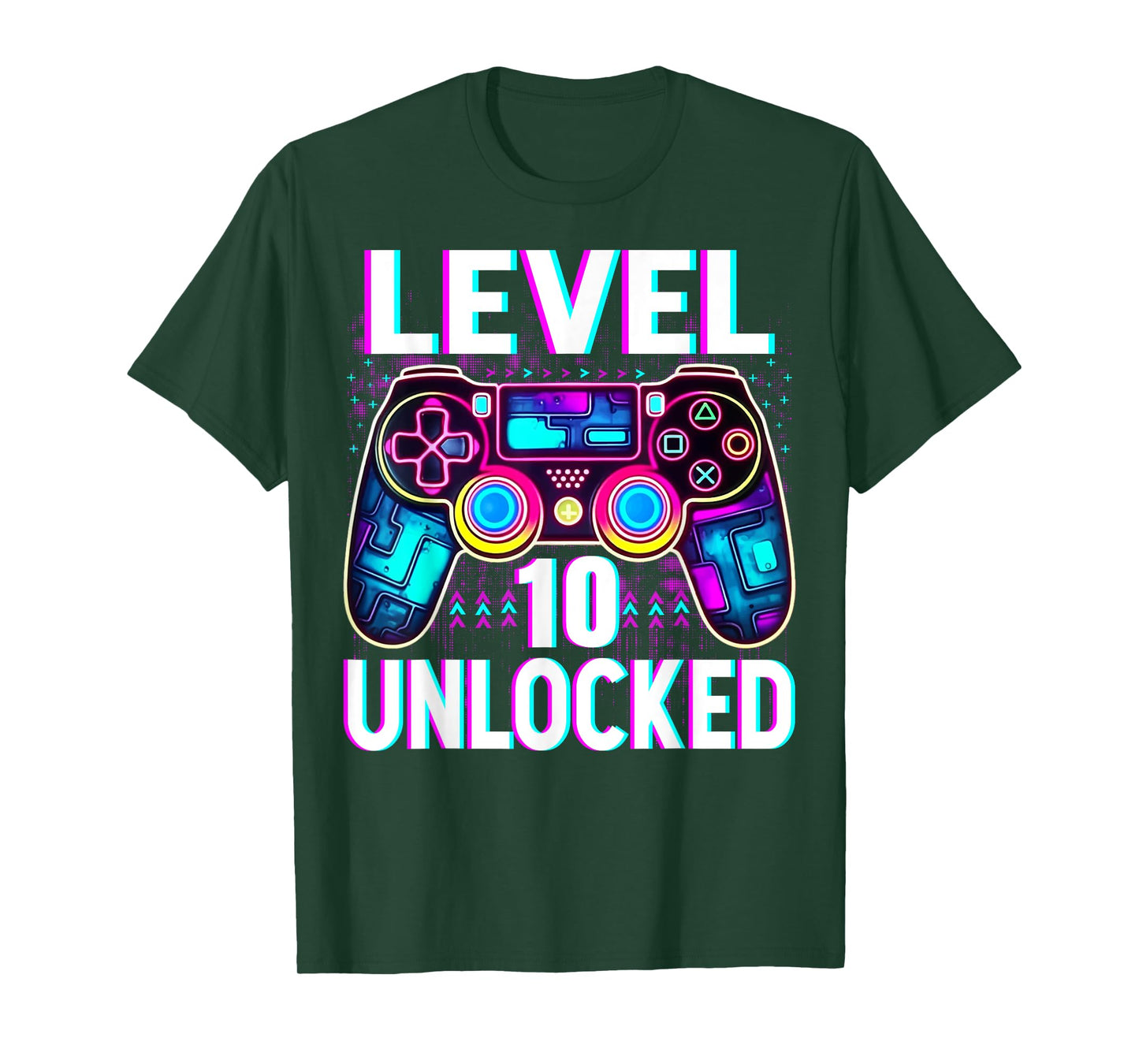 Level 10 Unlocked Shirt Funny Video Gamer Geek 10th Birthday T-Shirt