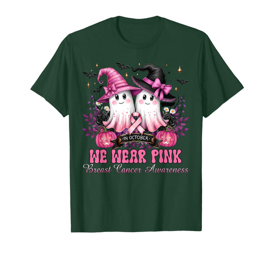 Breast Cancer Halloween for Women in October We Wear Pink T-Shirt