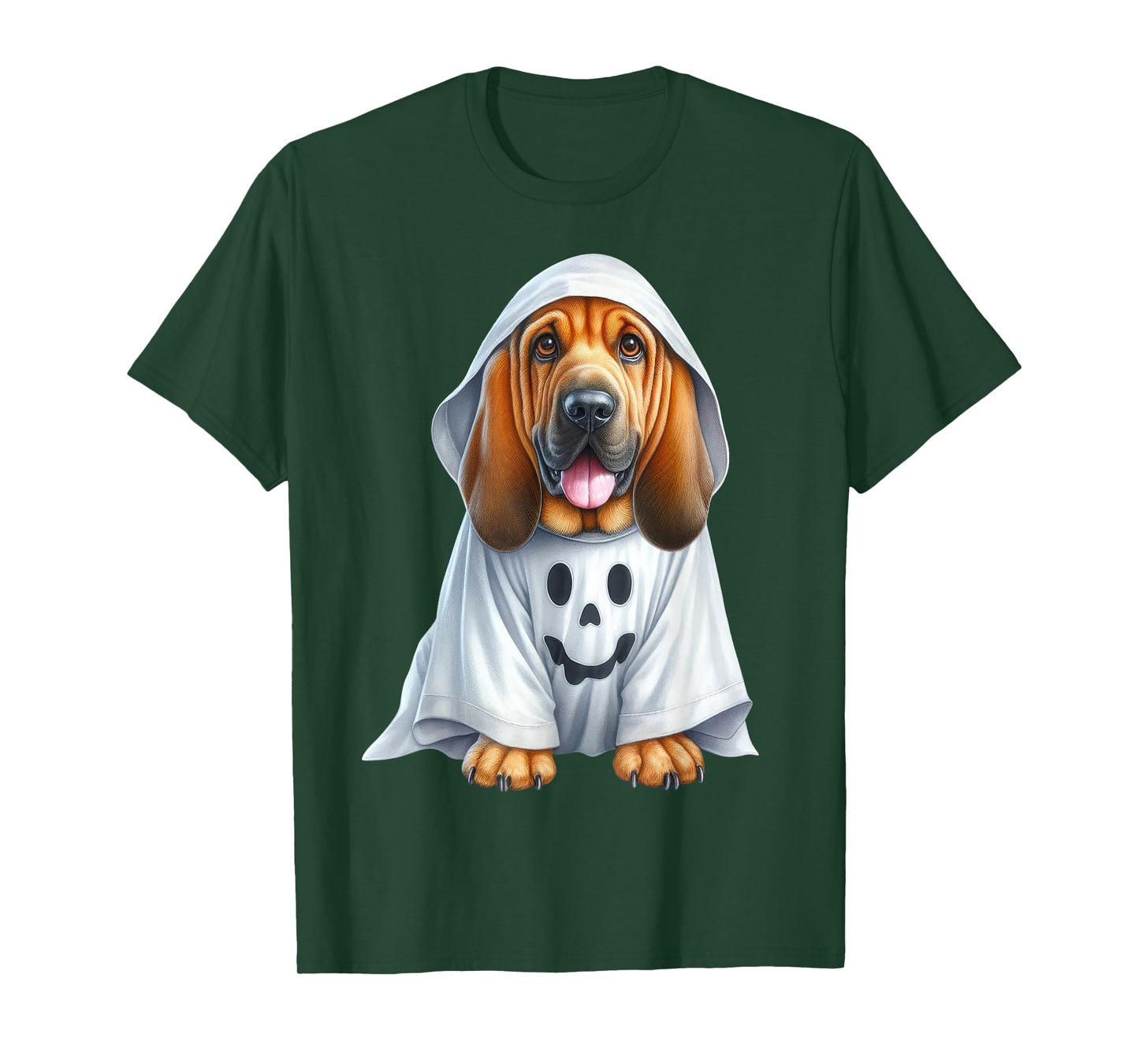Funny Ghost Bloodhound Dog Lover Halloween Costume Men Women T-Shirt