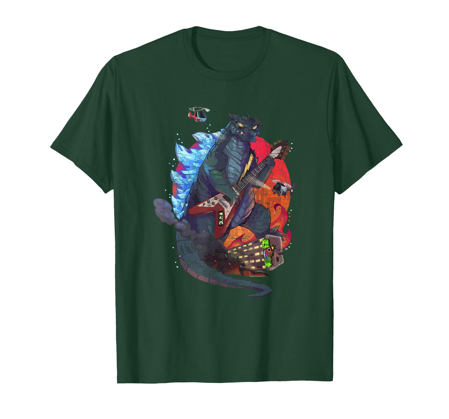 Guitarzilla - Funny Monster Playing Guitar T-Shirt