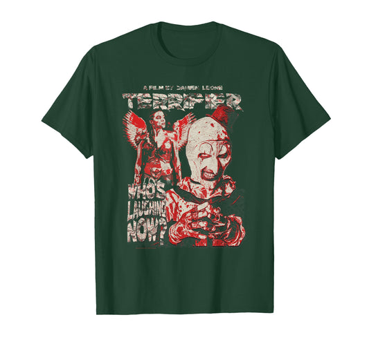 Terrifier Who's Laughing Now Grunge Poster Horror Movie T-Shirt