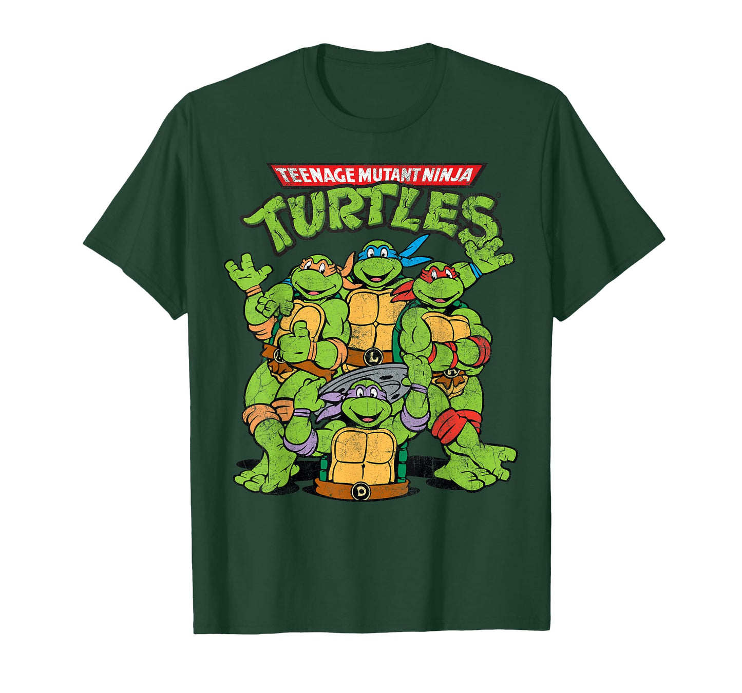 Teenage Mutant Ninja Turtles Classic Retro Logo Short Sleeve Tee-Shirt