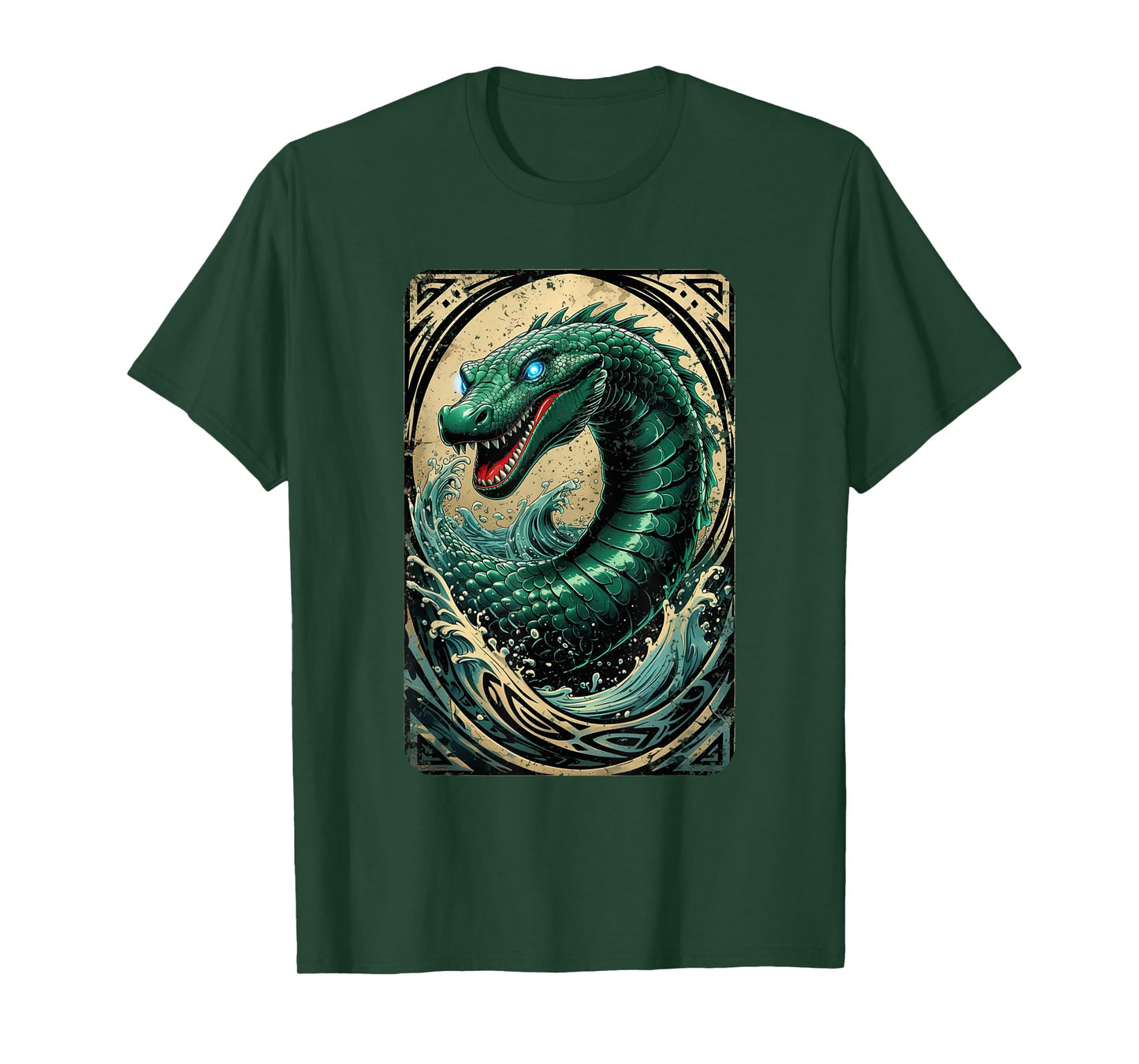 Ogopogo Serpent Cryptid - Lake Myth Folklore Design T-Shirt