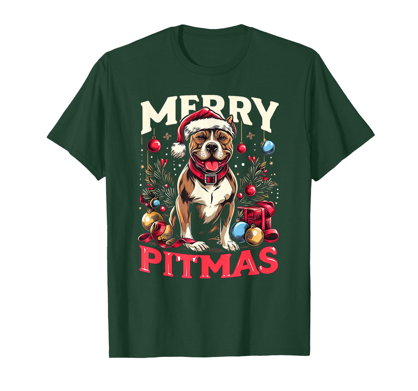 Merry Pitmas Pitbull Funny Christmas Sweater T-Shirt