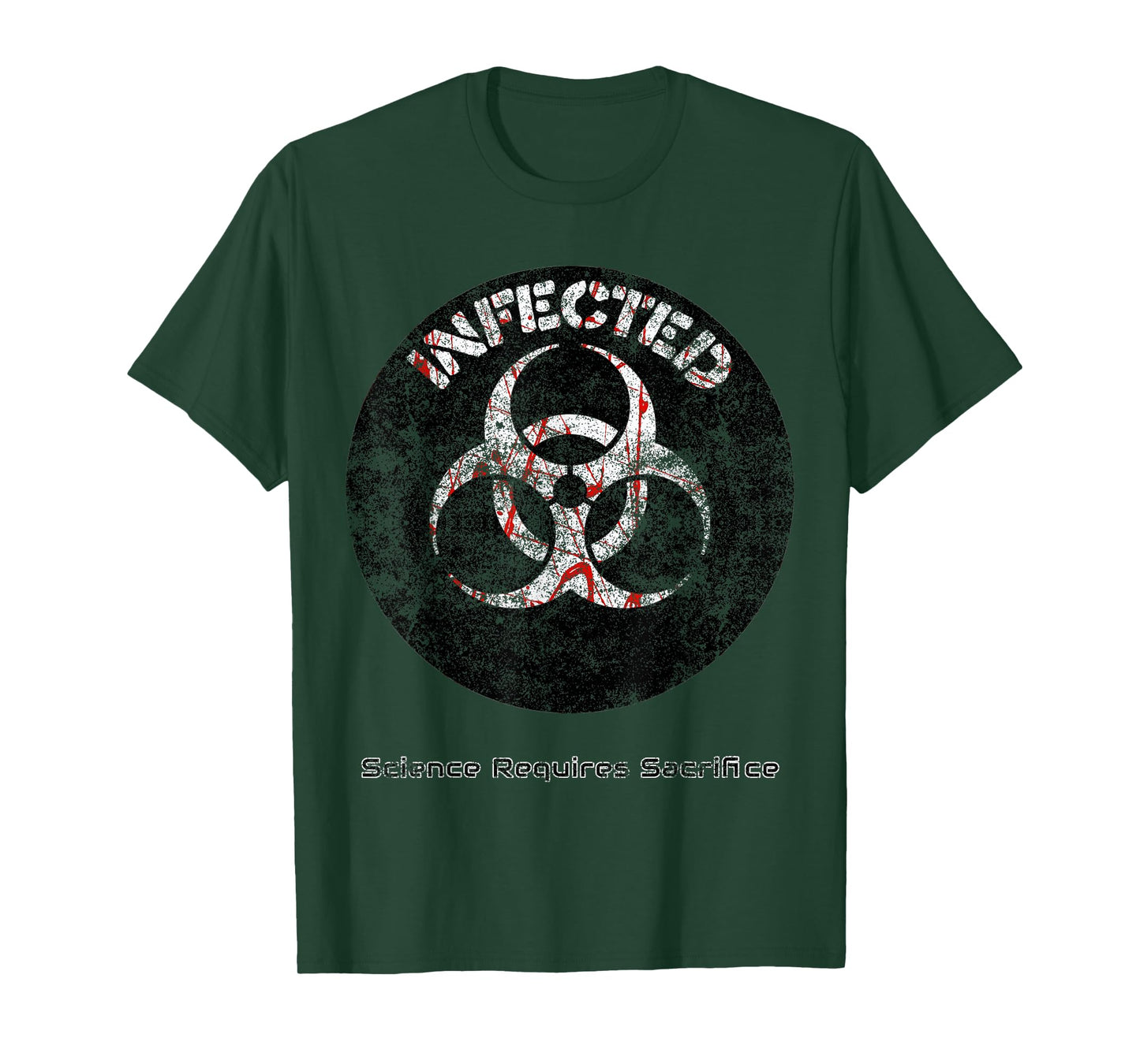 Infected Doomsday Halloween Zombie Biohazard Science party T-Shirt