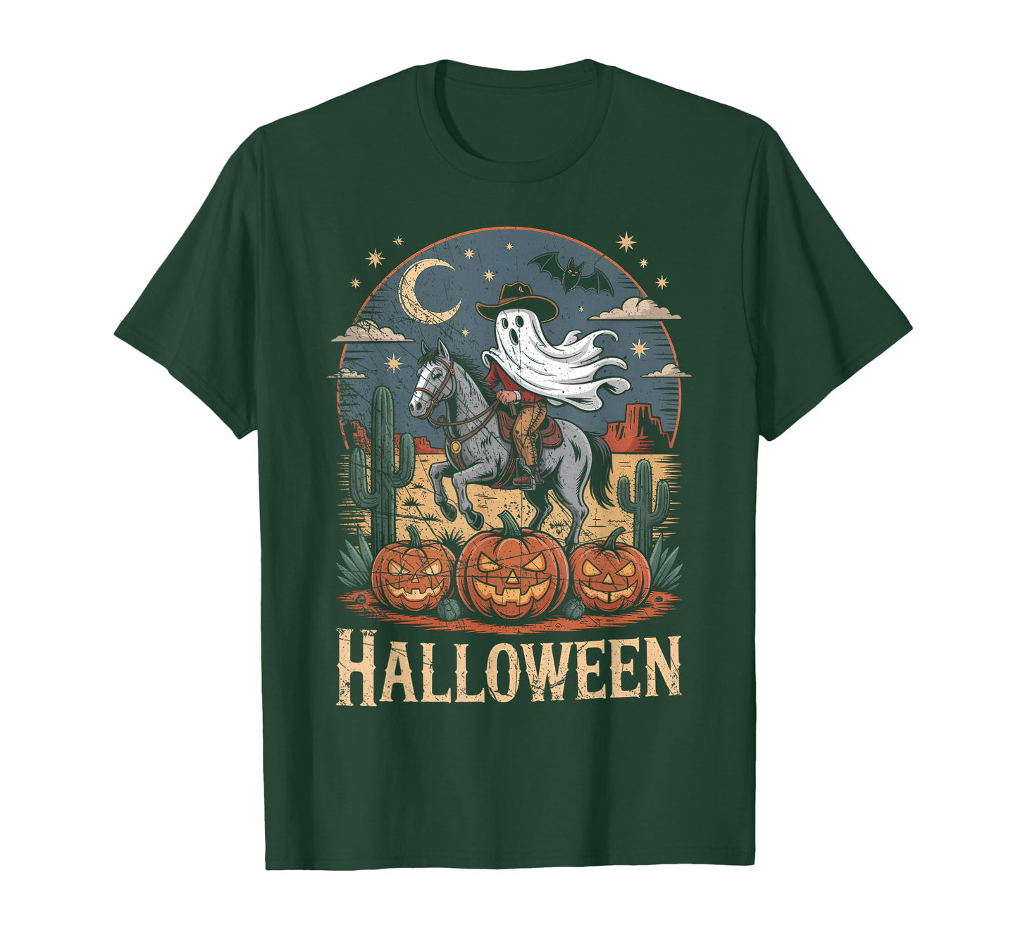 Ghost Riding Horse Halloween Season T-Shirt