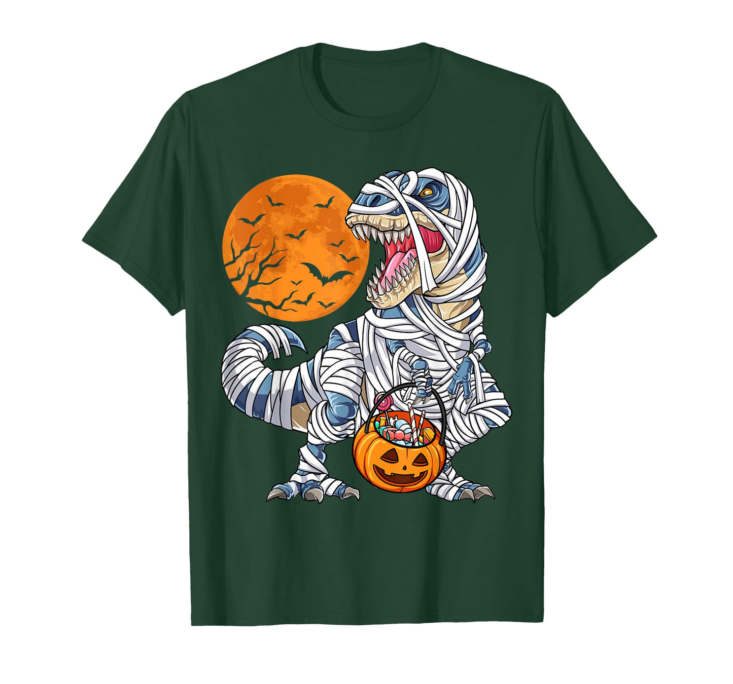 Halloween Shirts for Boys Men Dinosaur T rex Mummy Pumpkin T-Shirt