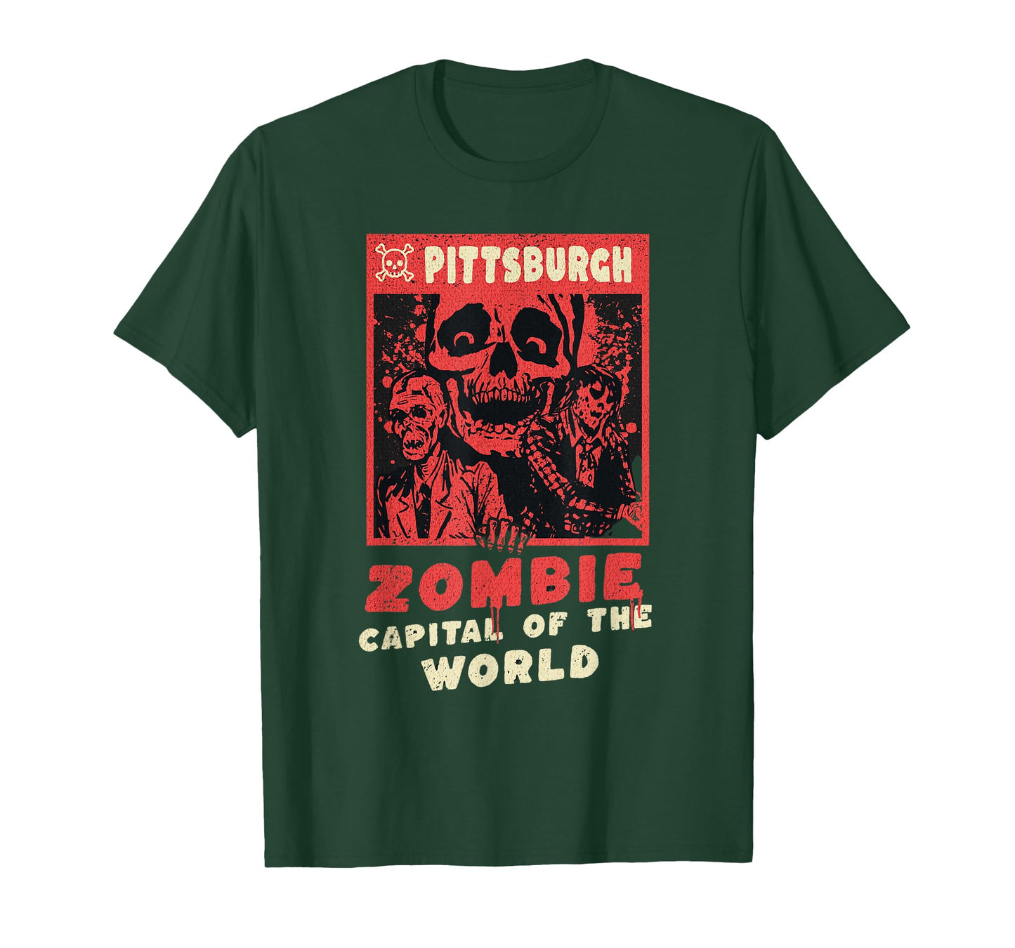 Pittsburgh - Zombie Capital of the World - Funny Halloween T-Shirt