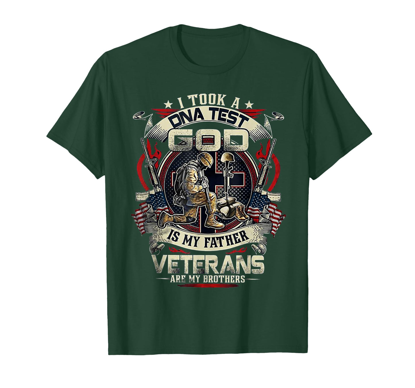I Took A DNA Test God Is My Father Veterans Brothers T-Shirt