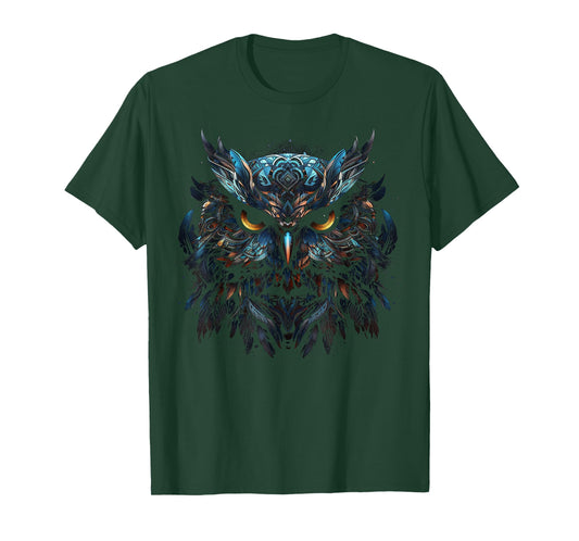 Owl Artwork - Animal Bird Art Owl T-Shirt