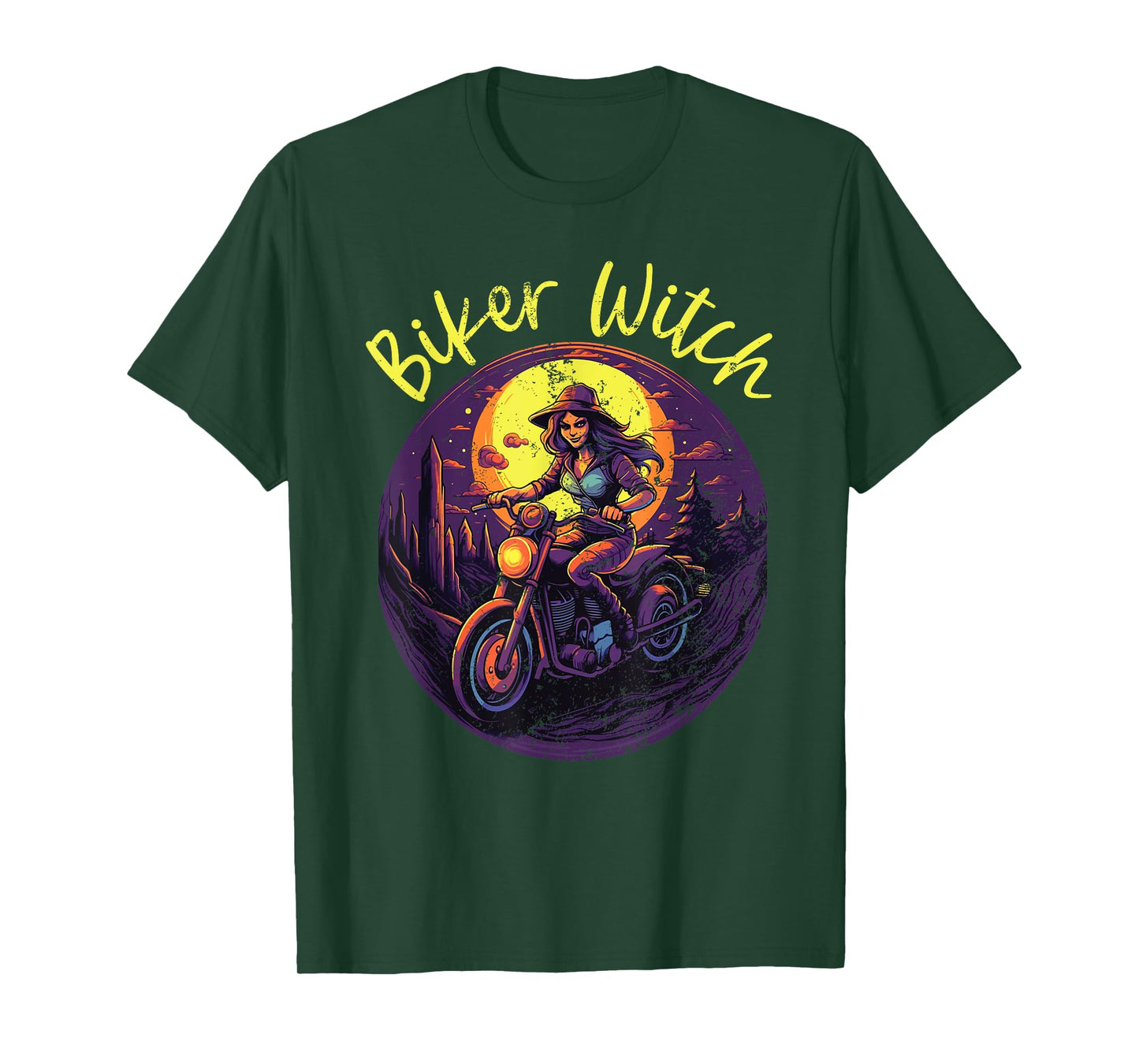 Biker Halloween Scary Trick Or Treat Spooky Motorcycle T-Shirt