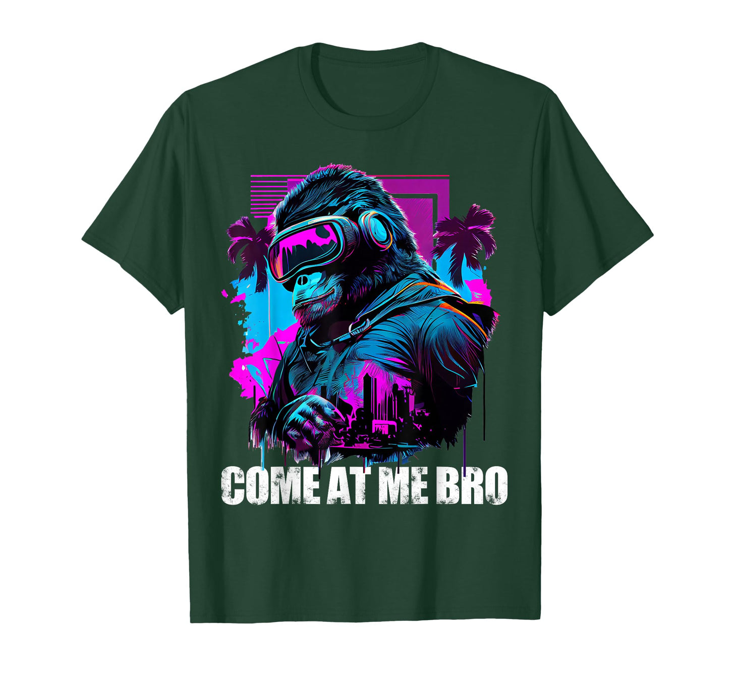Come At Me Bro Funny Gorilla Monkey VR Gamer Virtual Reality T-Shirt