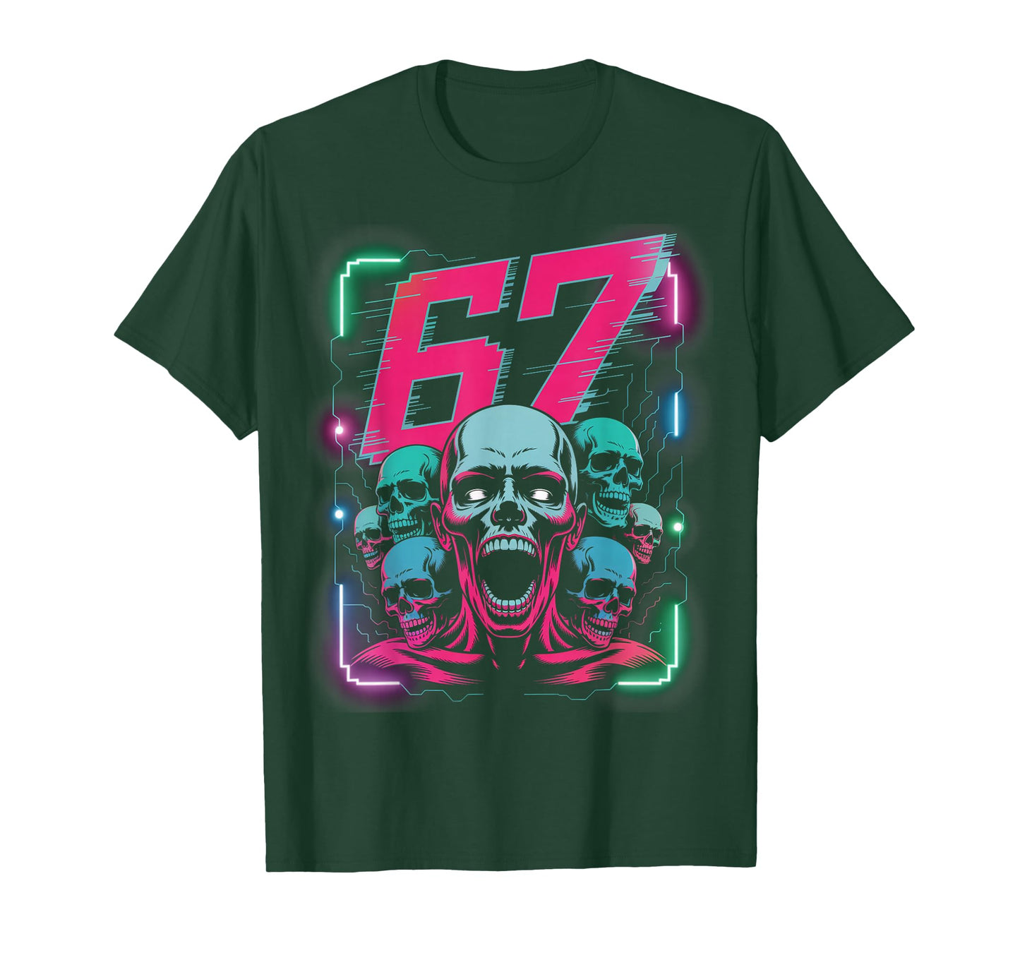 67 Halloween SCP Horror Face Scary Costume Shirt Horror 6 7 T-Shirt