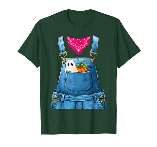 Halloween Overalls Farmer Costume for Women and Adults T-Shirt