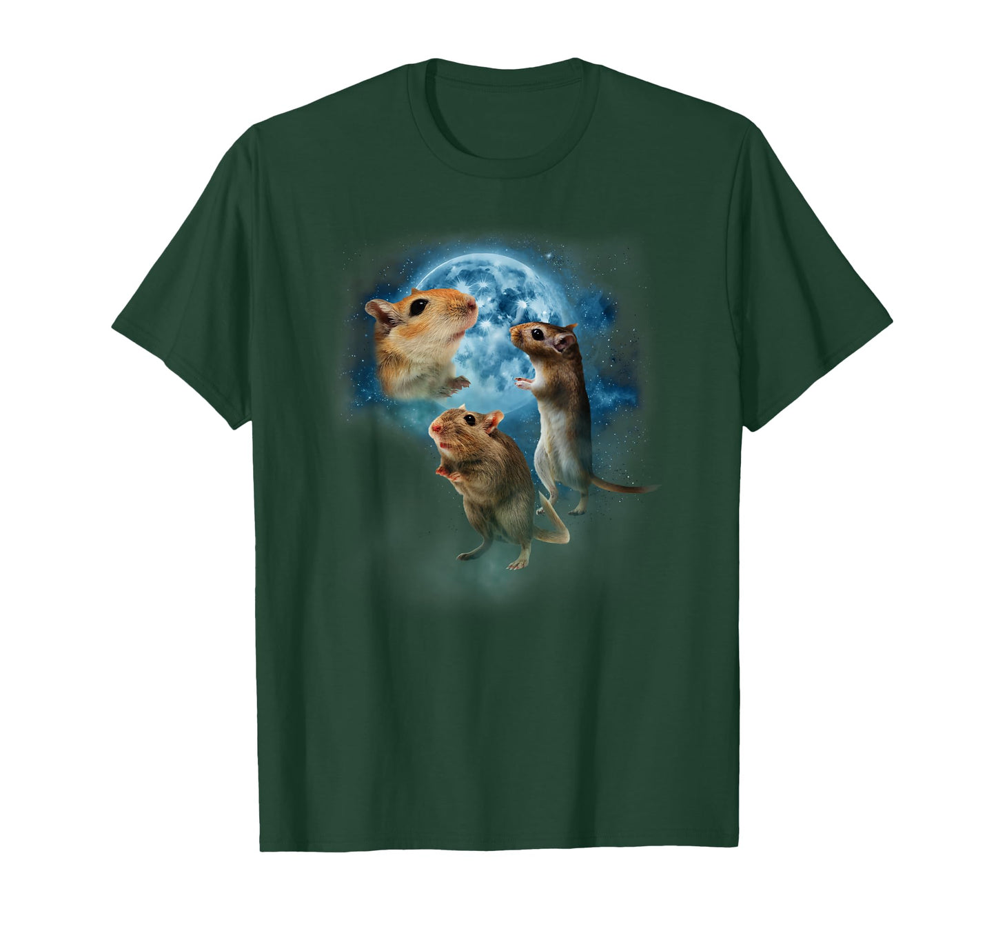 Funny Gerbil Shirt - Gerbils Howling at the Moon T-Shirt