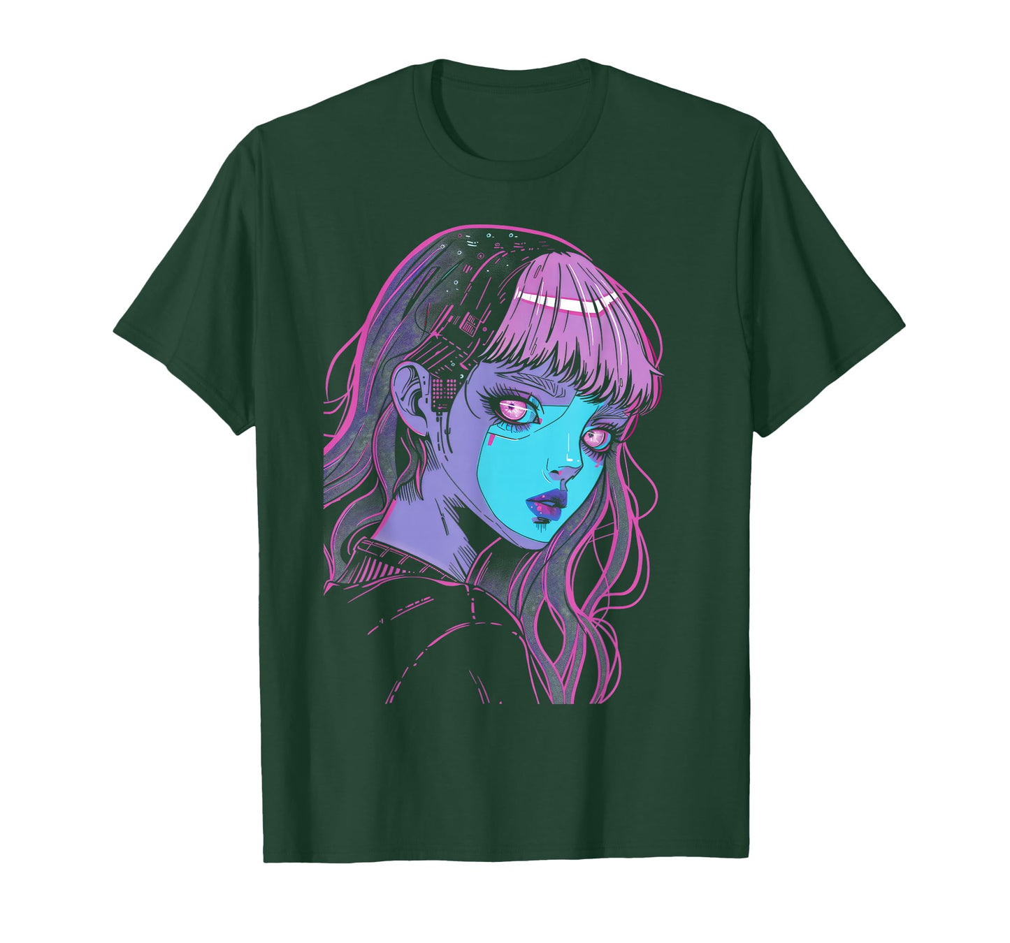 Anime Manga Cyberpunk Vaporwave Cosmic Aesthetic Fantasy Art T-Shirt