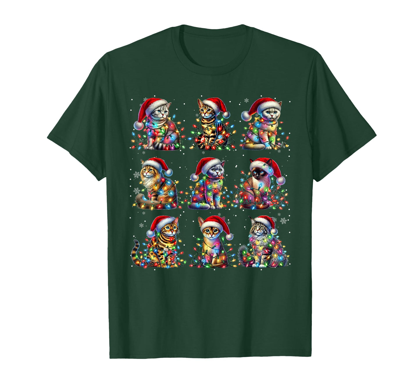 Vintage Cats Kittens Merry Christmas Pajama Xmas Squad Kids T-Shirt