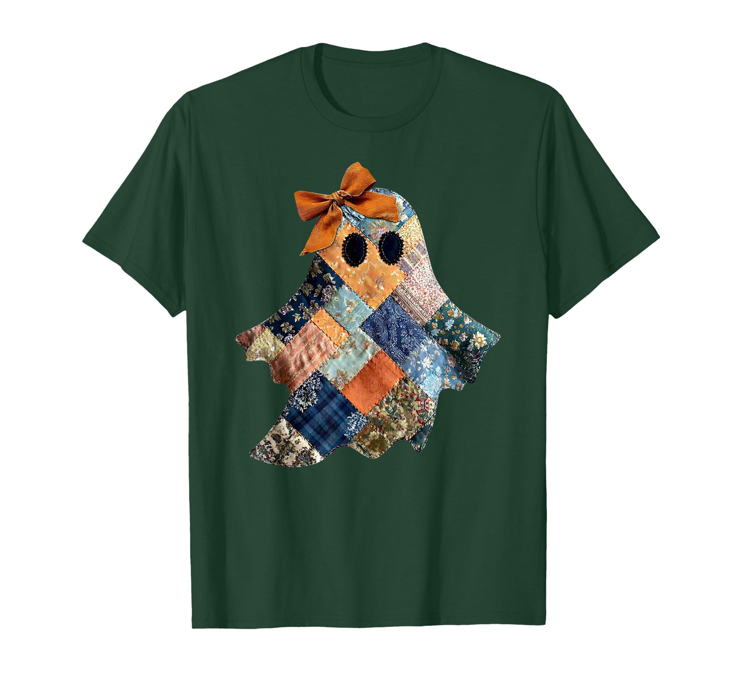 Patchwork Quilter Fall Ghost Bow Quilt Block Autumn Quilting T-Shirt
