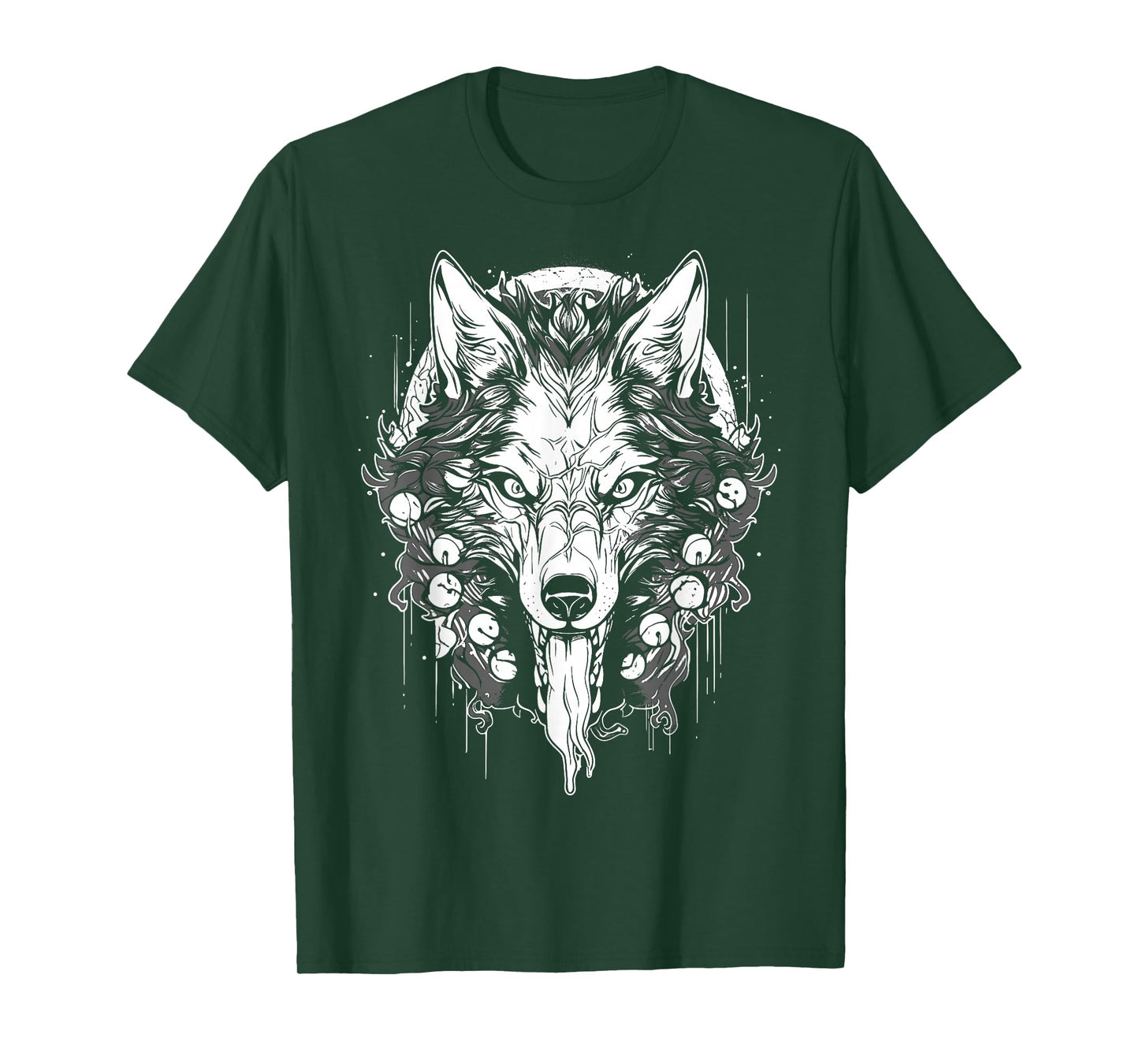 Occult Horror Alt Aesthetic Witchy Gothic Furry Wolves Wolf T-Shirt