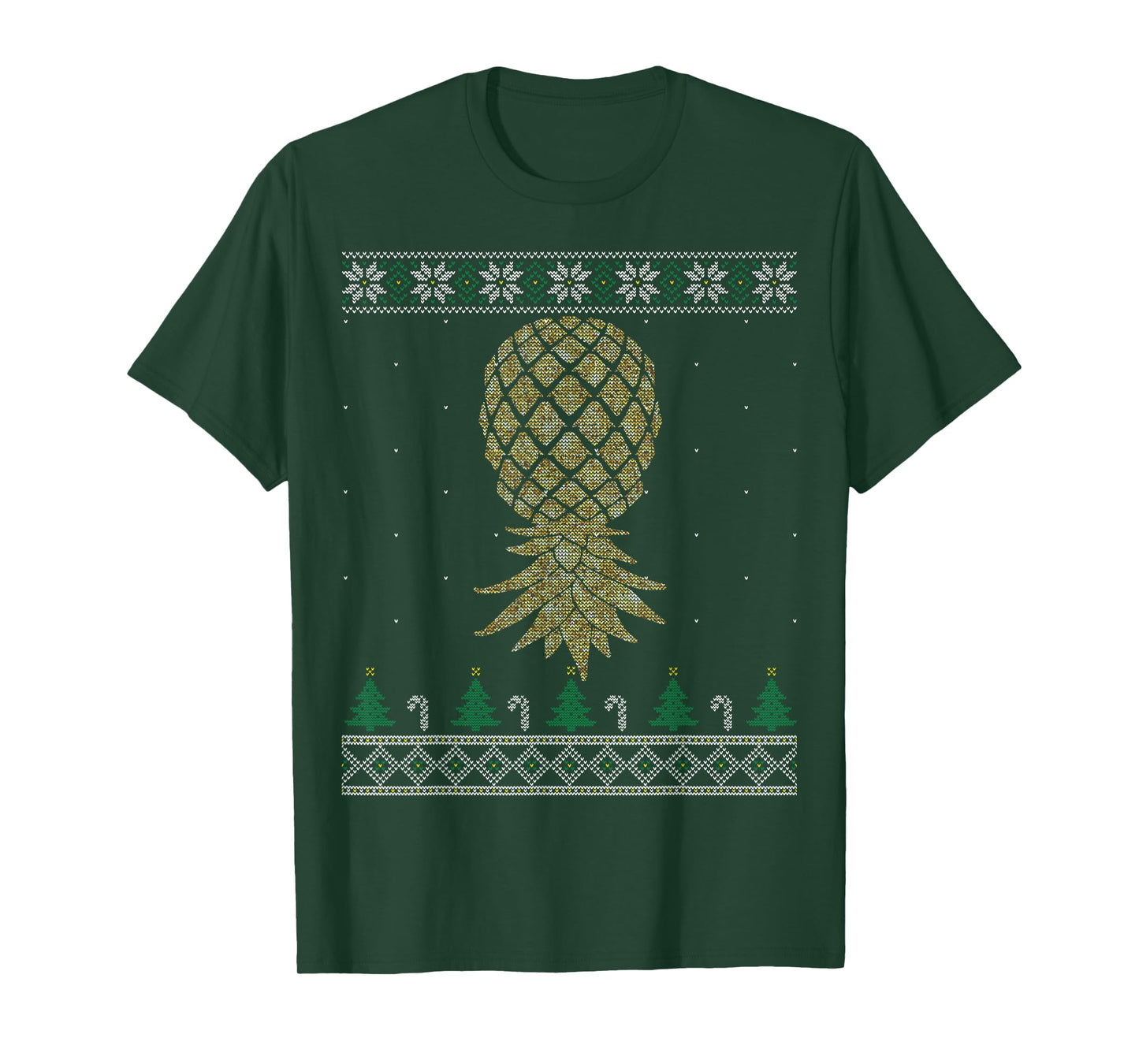 Swingers Upside Down Pineapple Party Ugly Christmas Sweater T-Shirt