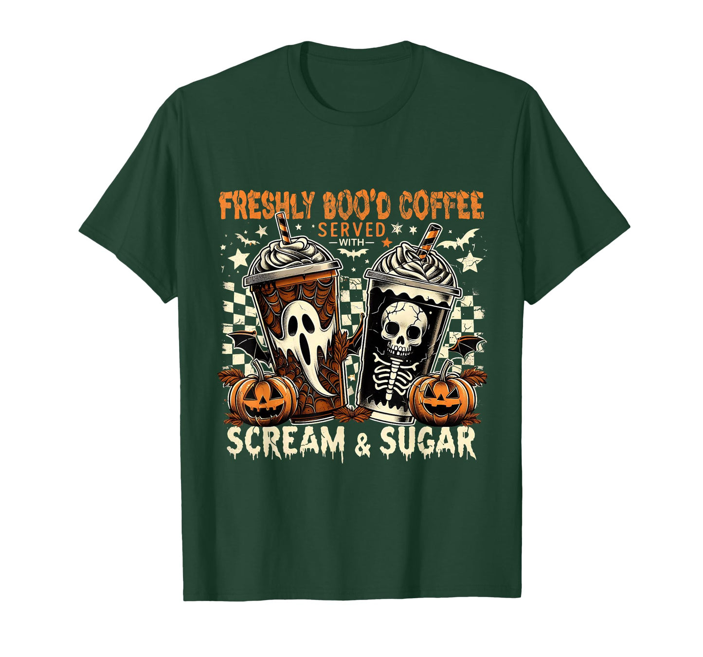 Funny Halloween Ghost Coffee Spooky Drink Coffee Club Art T-Shirt