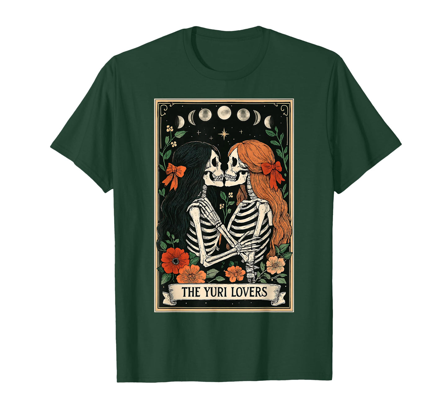 The Yuri Lovers Anime Manga Japanese Tarot Card Skeleton T-Shirt