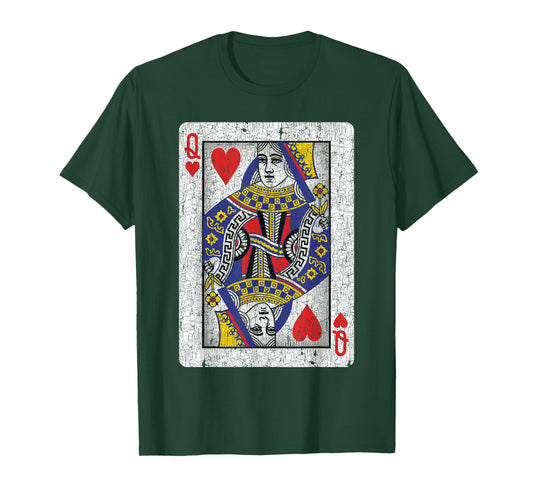 Queen of Hearts Card - Poker, Bridge Player, Costume T-Shirt