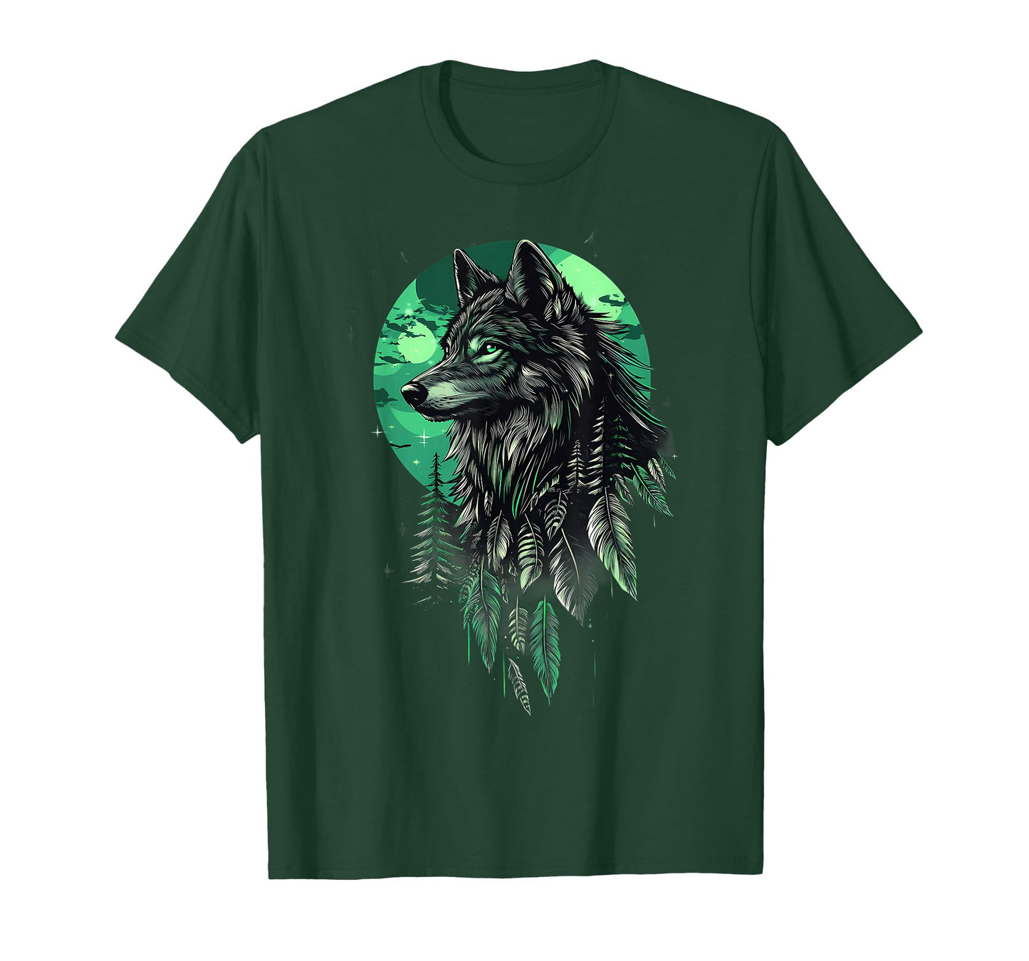 Native American Wolf Native American Pride Indian Tribe T-Shirt
