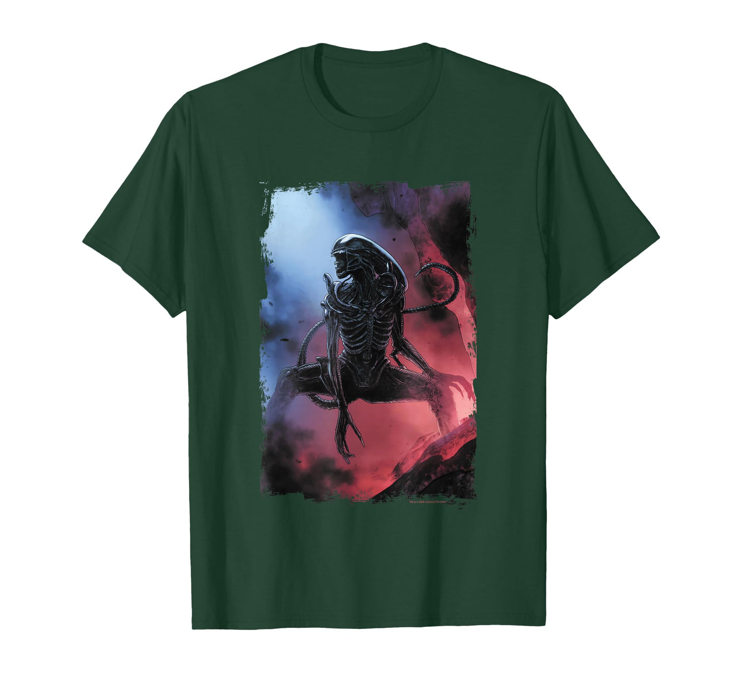 Aliens Iconic Dangerous Xenomorph Roar Big Chest Poster T-Shirt