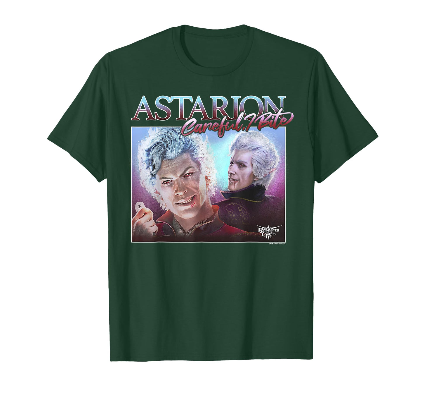 Dungeons & Dragons Careful I Bite Astarion Portrait T-Shirt