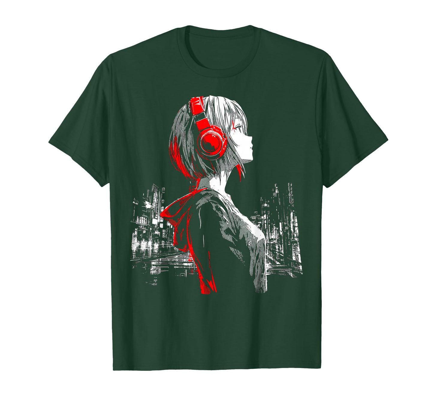 Anime Headphones Girl T-Shirt