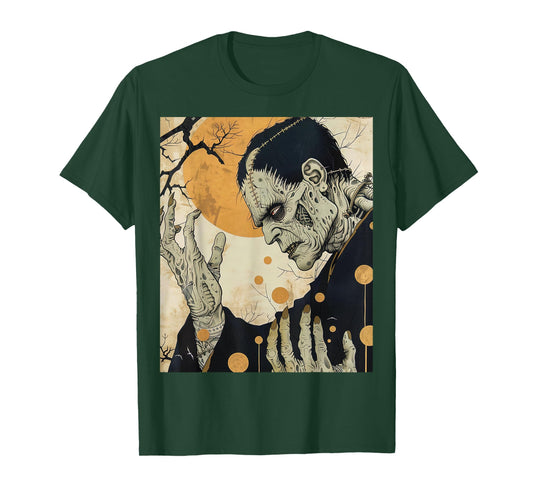 Frankenstein Horror Halloween Retro Vintage T-Shirt