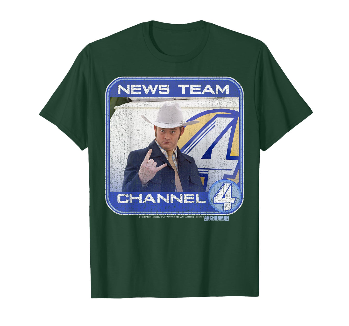 Anchorman Champ Kind Channel Four Portrait Panel T-Shirt