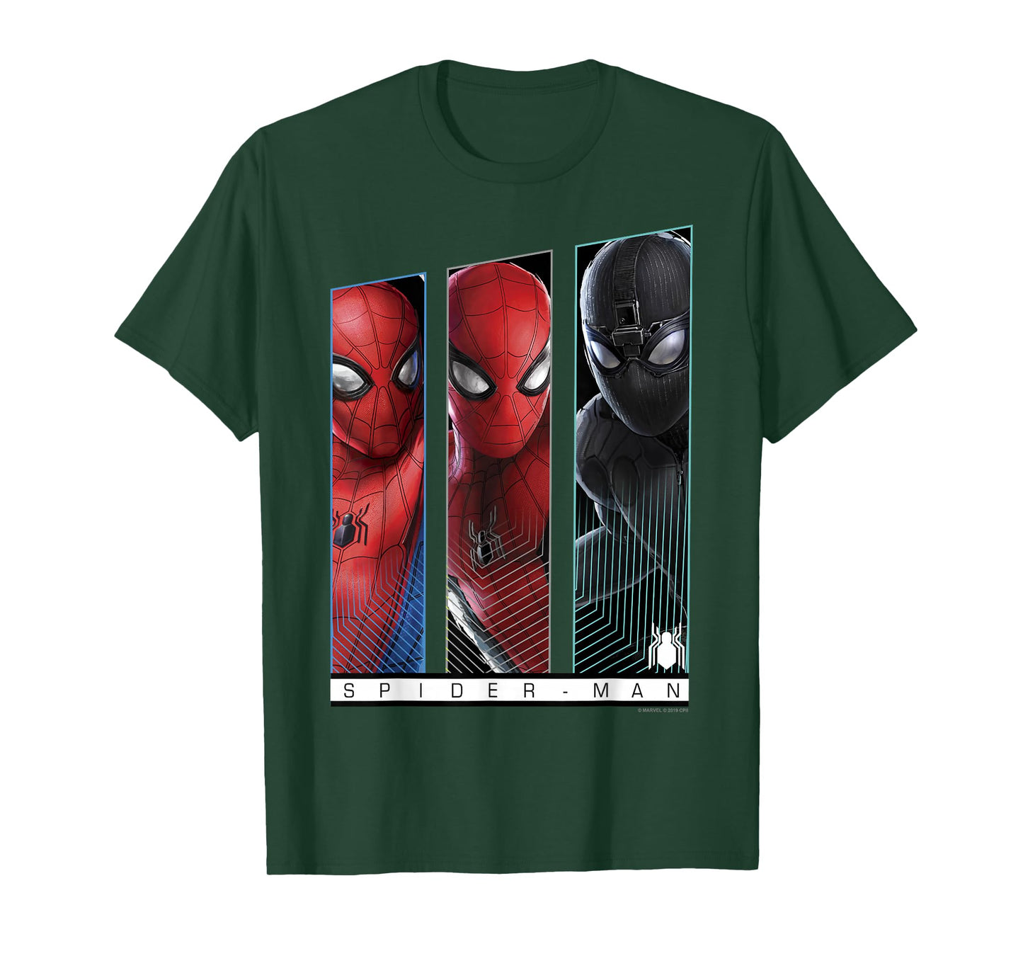 Marvel Spider-Man Far From Home Suits Panel Poster T-Shirt