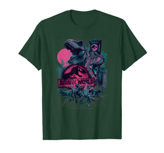 Jurassic World Dominion Unstoppable Dino Attack Poster T-Shirt