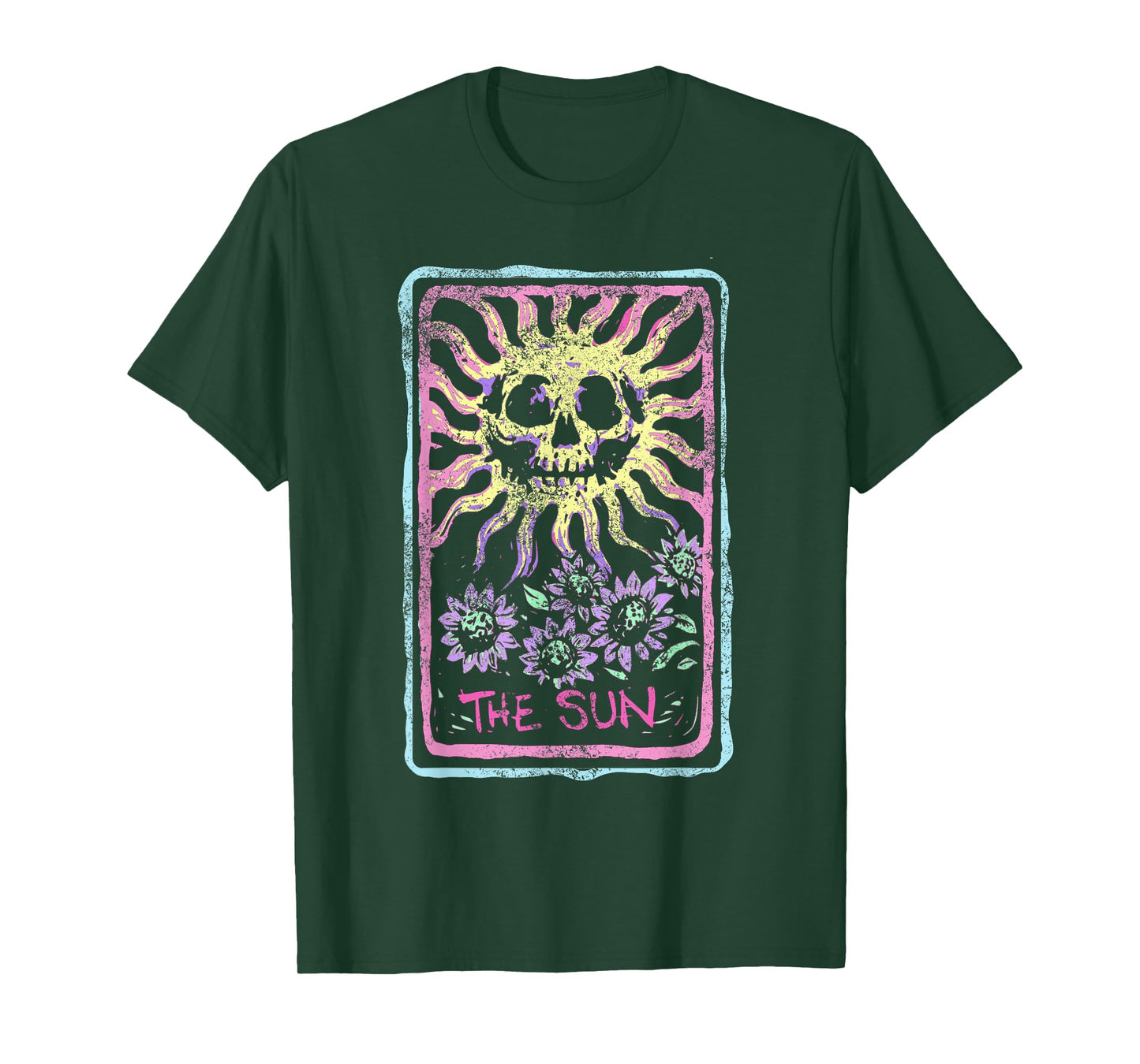 The Sun Death Tarot Card Witchcraft Pastel Goth Skeleton T-Shirt