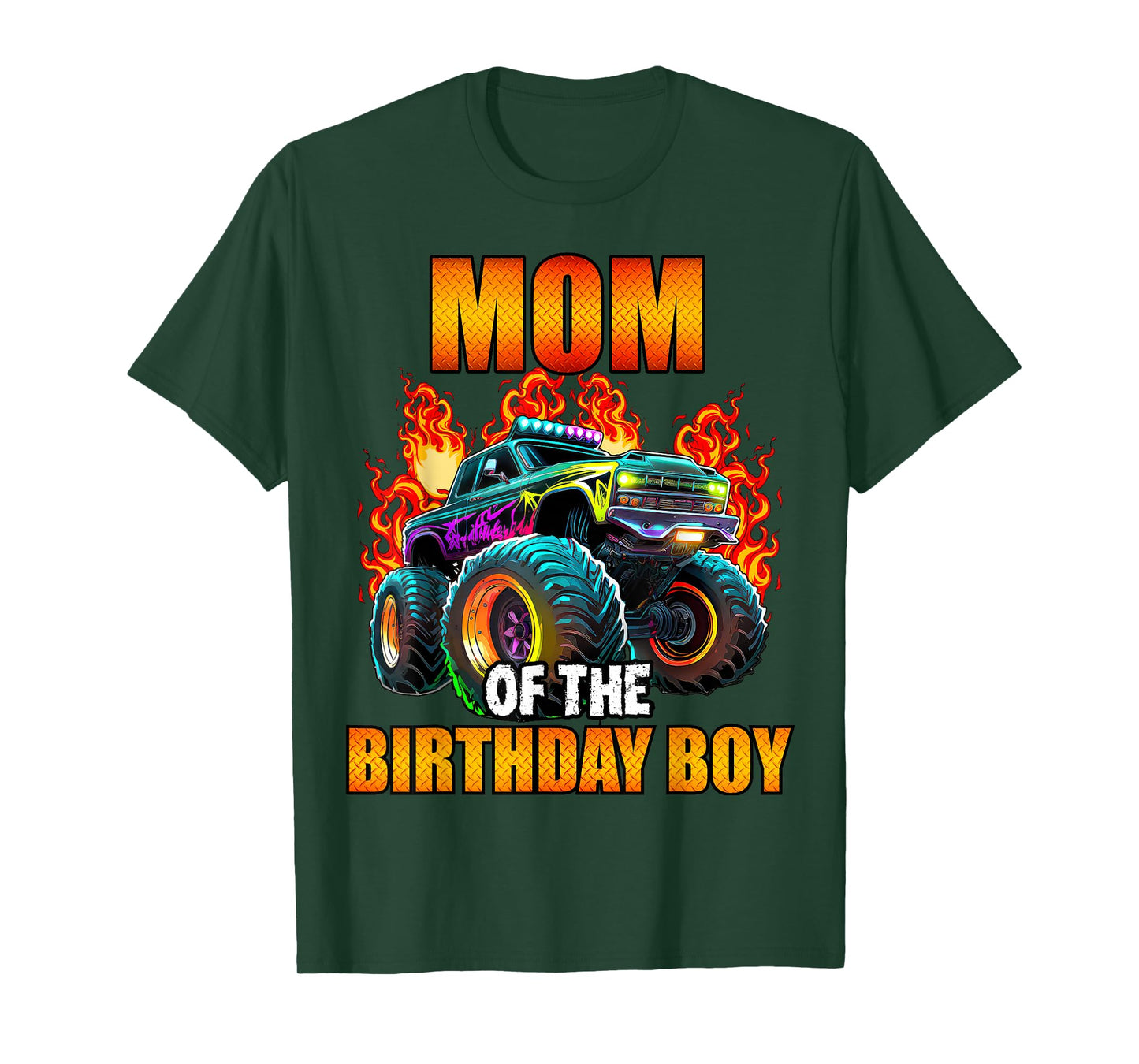 Mom of the Birthday Boy Monster Truck Birthday Party T-Shirt