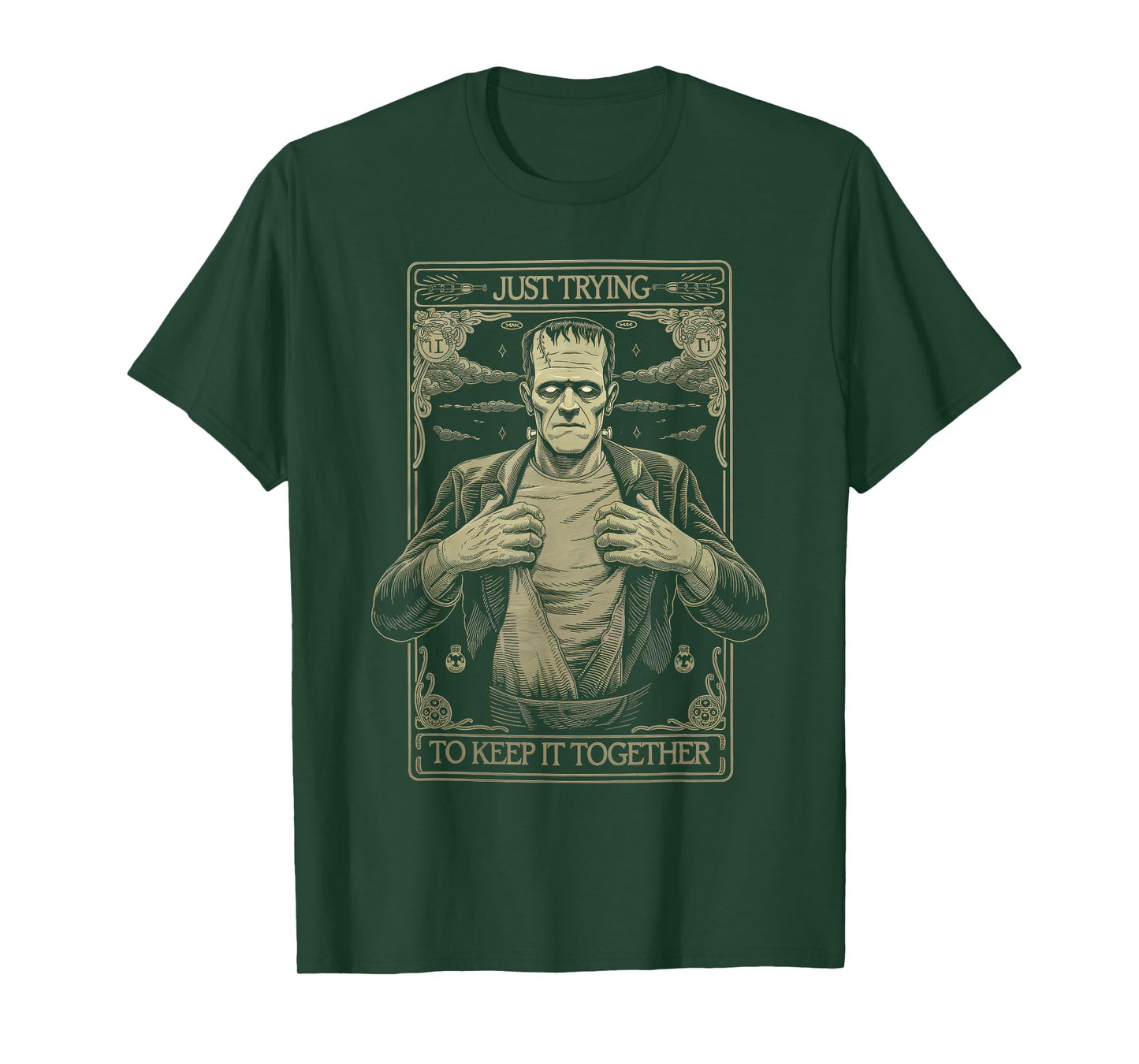 Just Trying to Keep It Together Shirt Halloween Frankenstein T-Shirt
