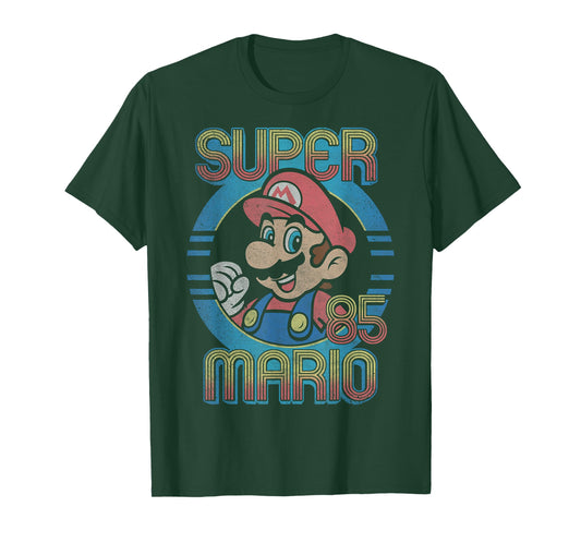 Nintendo Super Mario Retro Circle Vintage T-Shirt