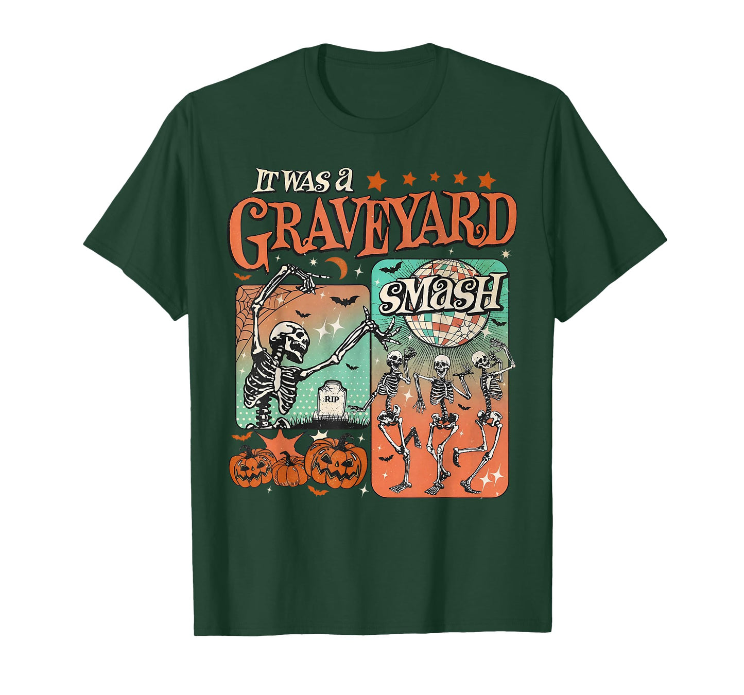 It Was A Graveyard Smash Halloween Skeleton Dancing Spooky T-Shirt