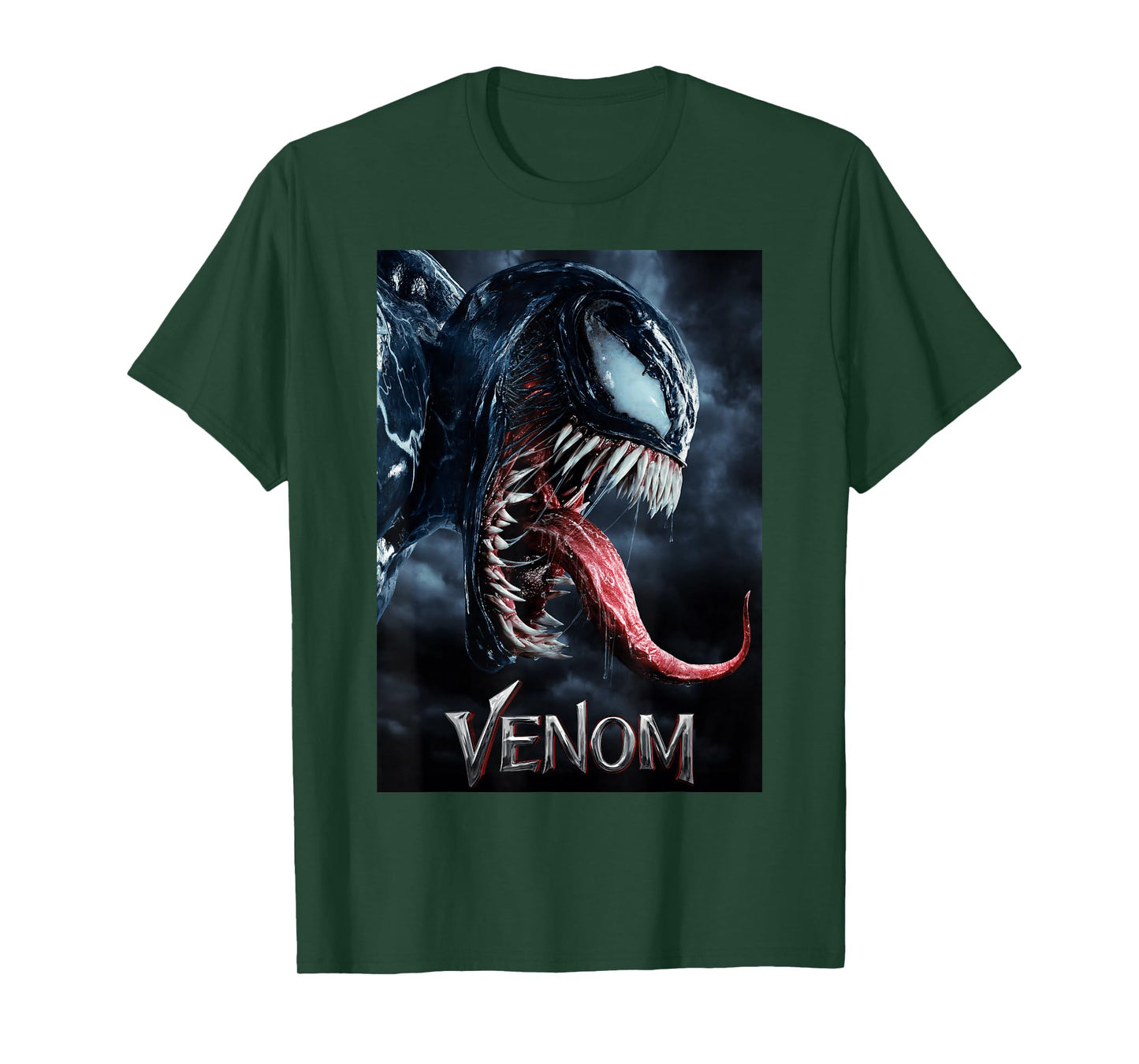 Marvel Venom Tongue Out Poster Graphic T-Shirt T-Shirt Small