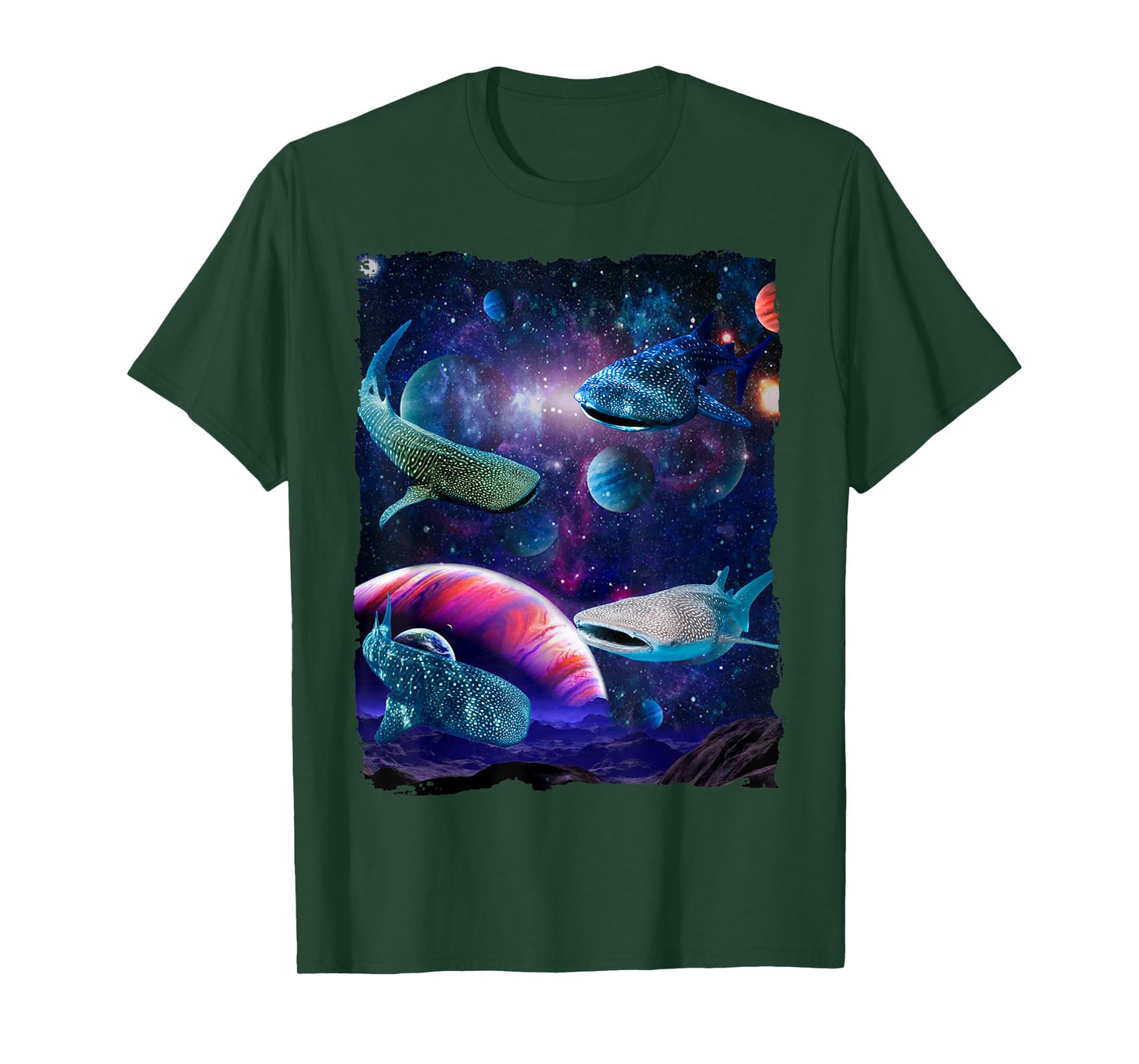 Sharks Universe Space Random Galaxy Fish water Whale Shark T-Shirt