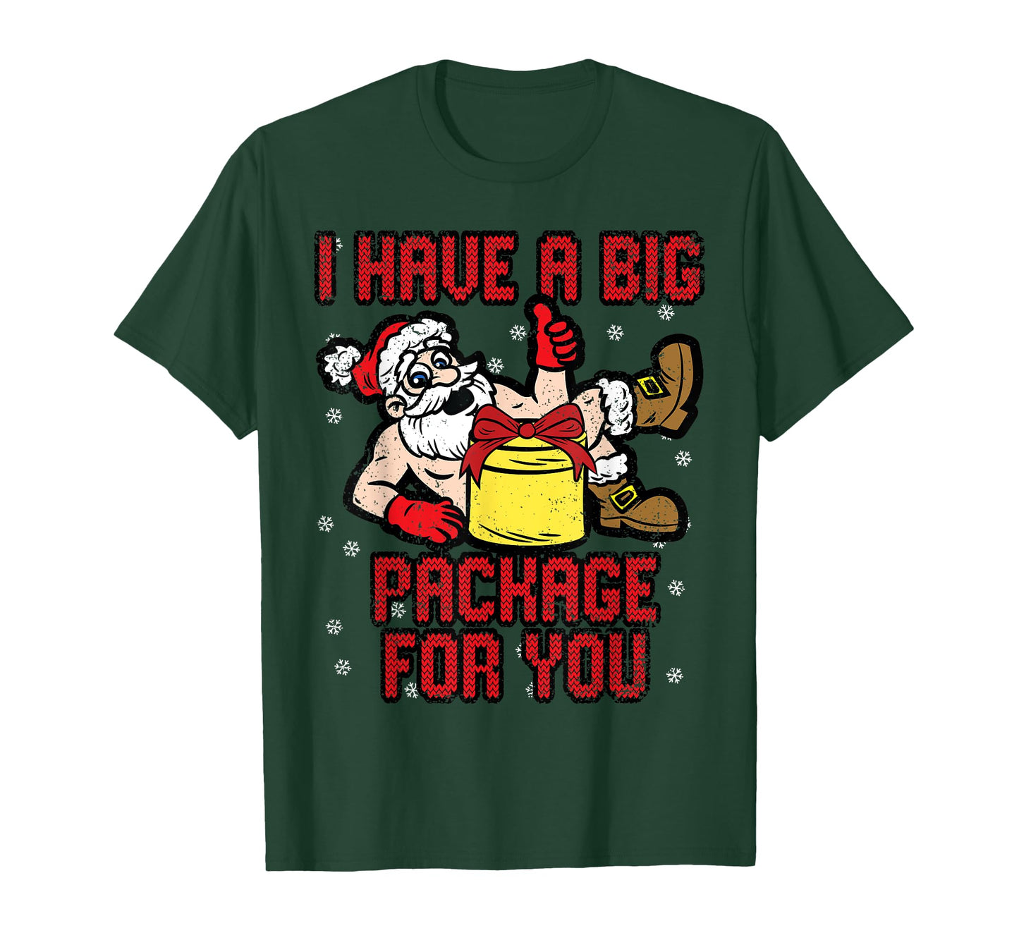 I Have A Big Package Christmas Funny X-Mas Santa Men T-Shirt