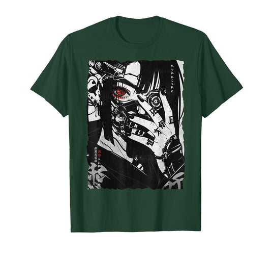 Japanese Streetwear Cyberpunk Y2K Techwear Retro Manga Anime T-Shirt