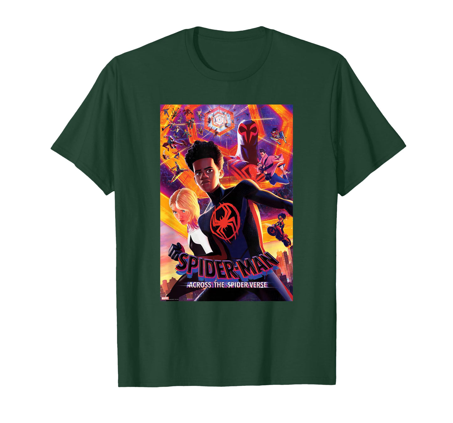 Marvel Spider-Man: Across The Spider-Verse Infinite Spiders T-Shirt