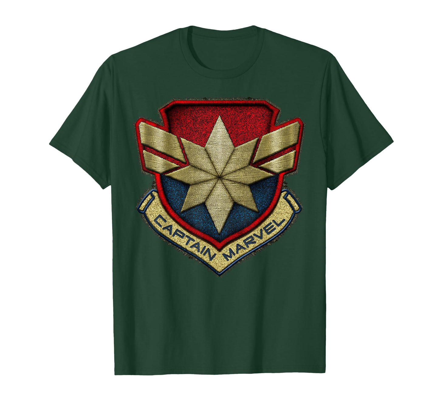 Marvel Captain Marvel Stitch Badge Logo T-Shirt